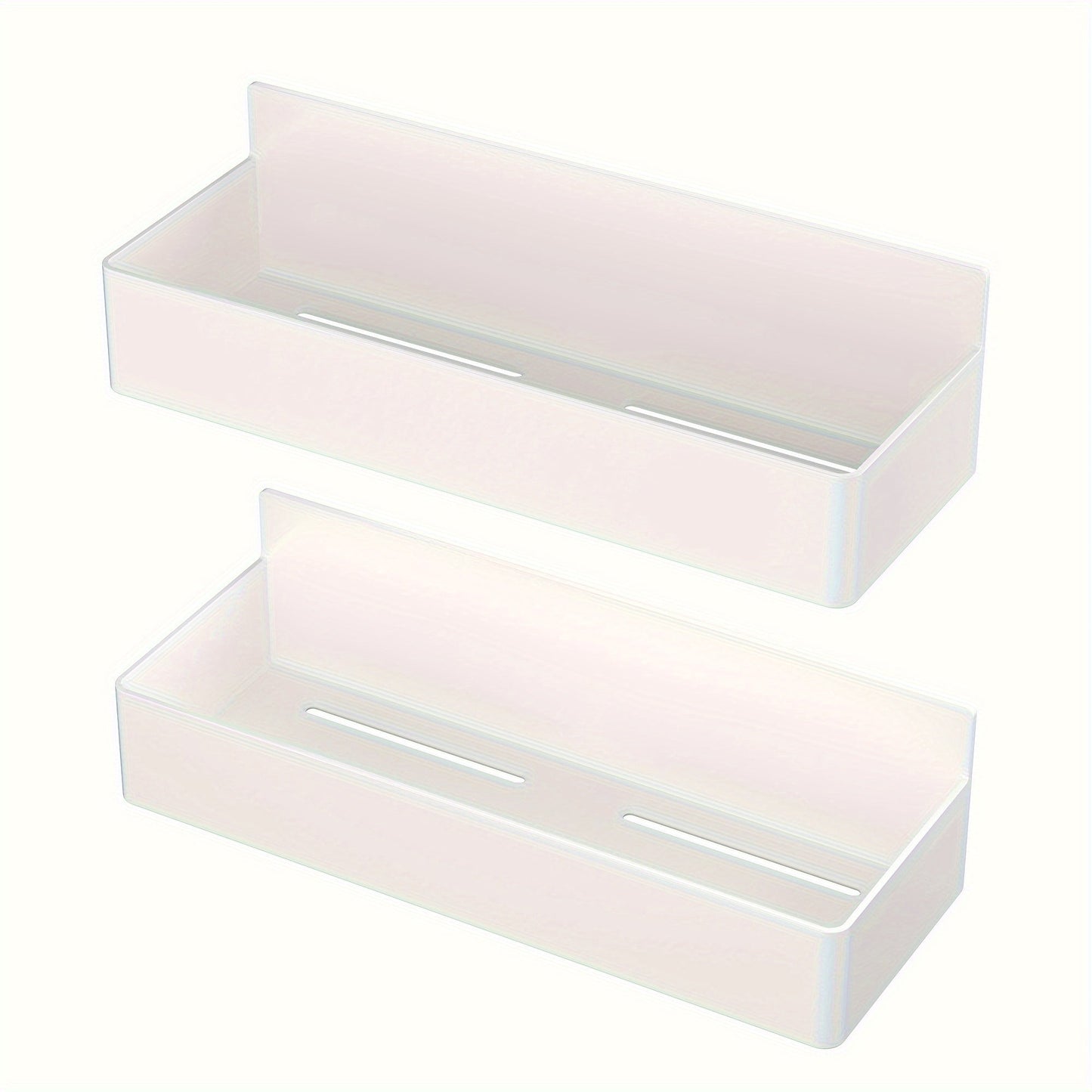 Magnetic Refrigerator Spice Rack Trays in Black or White with Two- or Four-Piece Set Options