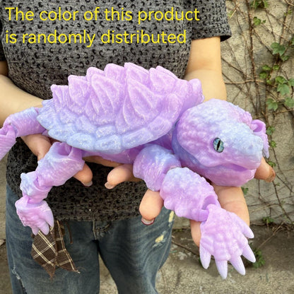 Articulated Crocodile & Turtle 3D Printed Figure, Large Flexible Movable Joints Poseable Animal Collectible