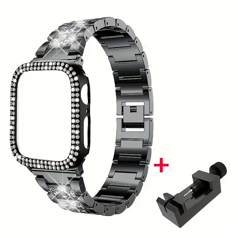 Diamond Apple Watch Case & Strap Set for an Everyday Personal Care Routine, with the Listed Configuration