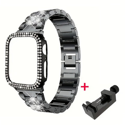 Diamond Apple Watch Case & Strap Set for an Everyday Personal Care Routine, with the Listed Configuration