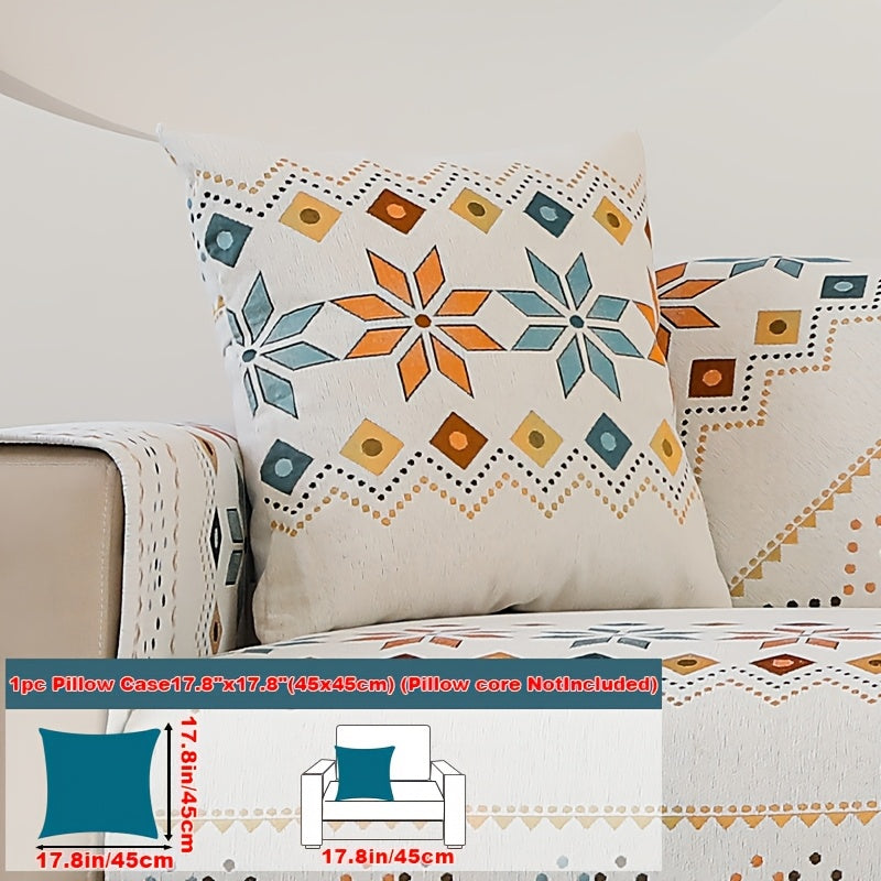 Sofa Cover Bohemian Chenille Jacquard Knit Sections for Seat, Armrest or Backrest with Model-Specific Size and Color Options