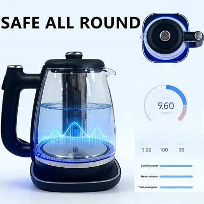 Electric Kettle 1.8L Stainless Steel, Fast Boil with Auto Shut-Off, Boil-Dry Protection, Removable Filter & 360° Swivel Base
