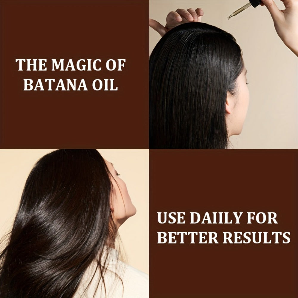 Batana Oil Hair Treatment Leave-In Essence 30ml – Plant Extract Deep Moisturizing Scalp Care, Lasting Fragrance, Frizz Control