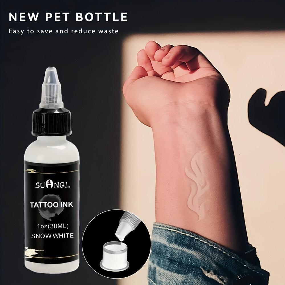 Tattoo Ink Black and White 1.01oz Bottle Options with Single, Two-Bottle and Mixed Color Sets