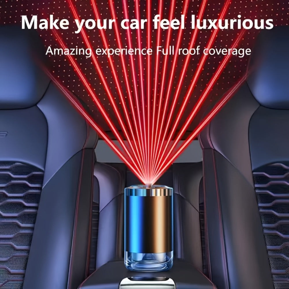 Car Aroma Diffuser – Smart In-Car Essential Oil Diffuser with Ambient RGB Light & Starlight Projection, Auto On/Off