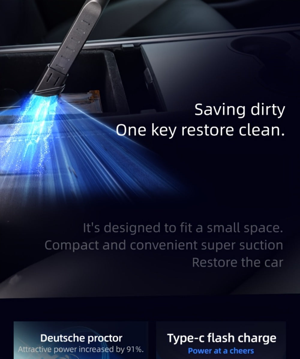 Handheld Car Vacuum Cleaner Wireless 13KPa – 4000mAh USB Rechargeable, Dry Wet Dual-Purpose Blow & Suction