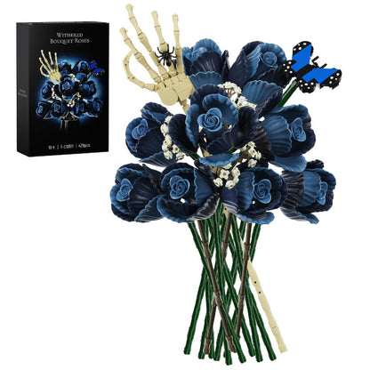 Gothic Skeleton Bouquet Gift Set, Zombie Corpse Bride Floral Arrangement, Dark Aesthetic Home Decor for Women & Teens