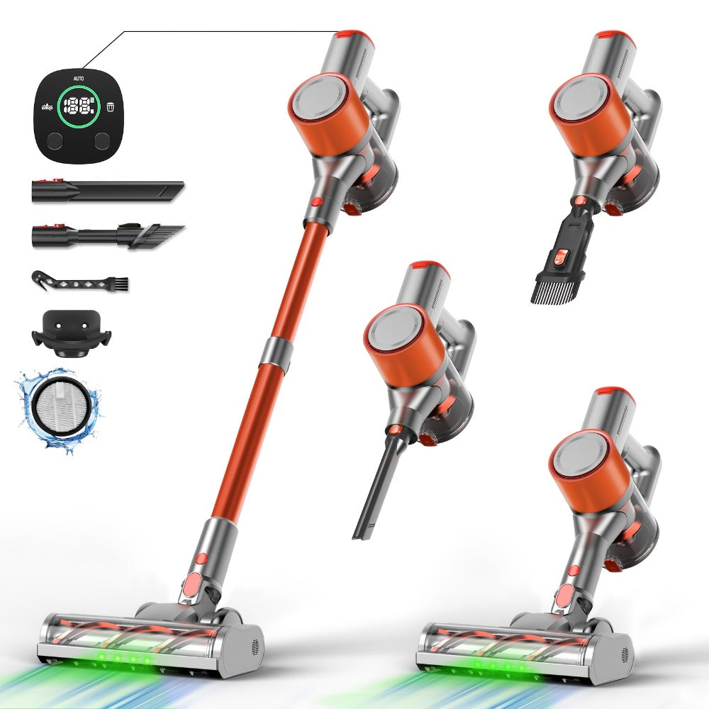 Cordless Stick Vacuum Cleaner 56-68Kpa, 8-in-1 Handheld Vacuum with Rechargeable Battery, 45 Min Runtime for Hard Floors