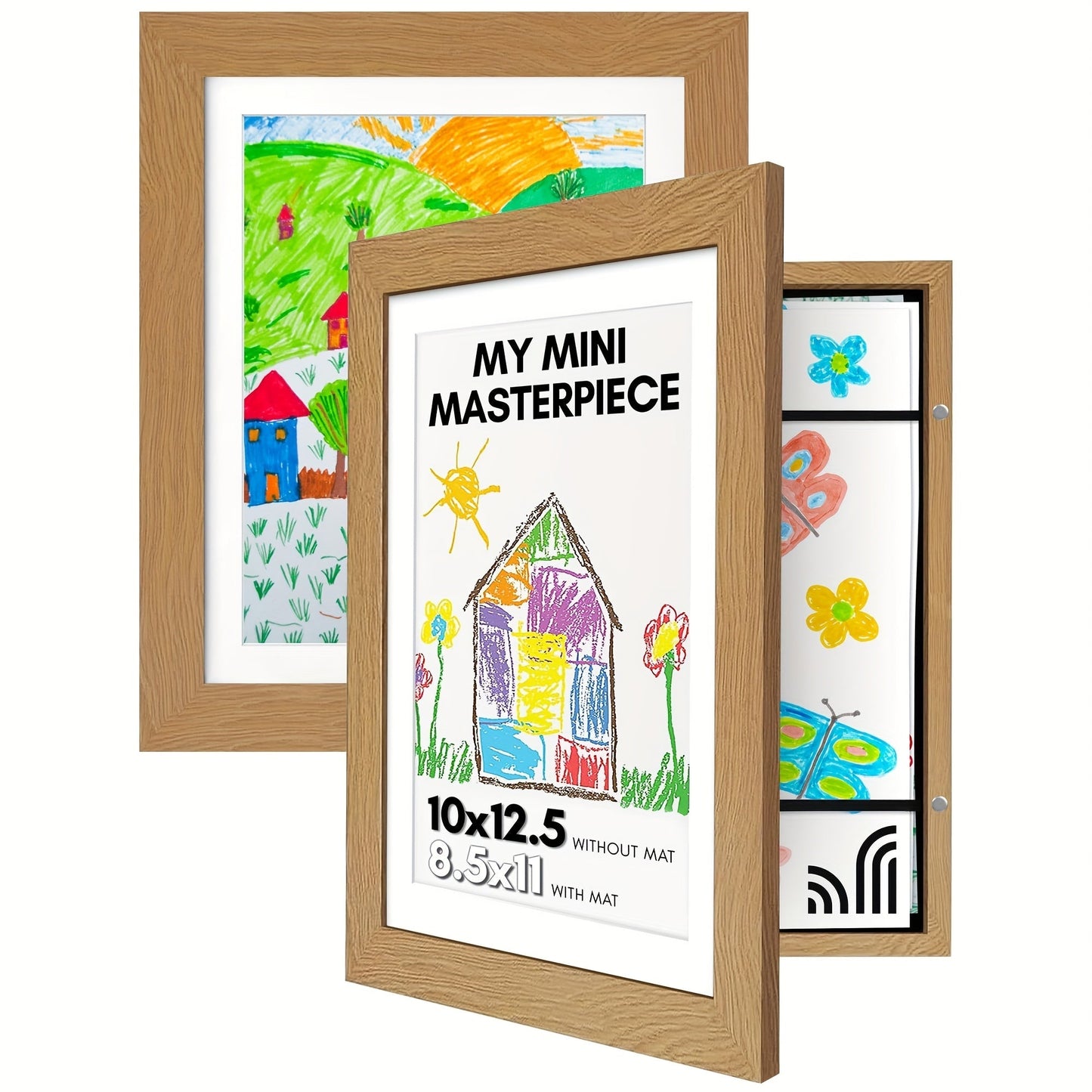 Kids Artwork Frame Front Opening Changeable 8.5x11 Children Art Display Picture Frame Holds for Entryways, Bedrooms and Living Spaces