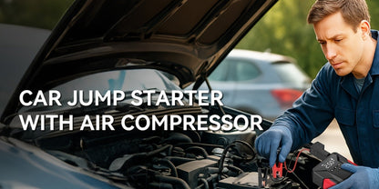 7000A Jump Starter with Air Compressor & Tire Inflator, 8-in-1 Portable Car Battery Booster for 9L Gas 8.5L Diesel, 150PSI Auto-Stop