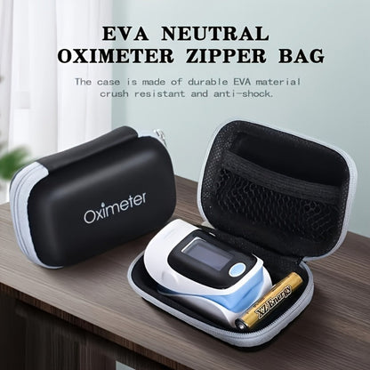 Fingertip Oximeter Case with Cleaning Rod, Hard Shell Dustproof Shockproof Travel Pouch for Pulse SpO2 Blood Oxygen Monitor