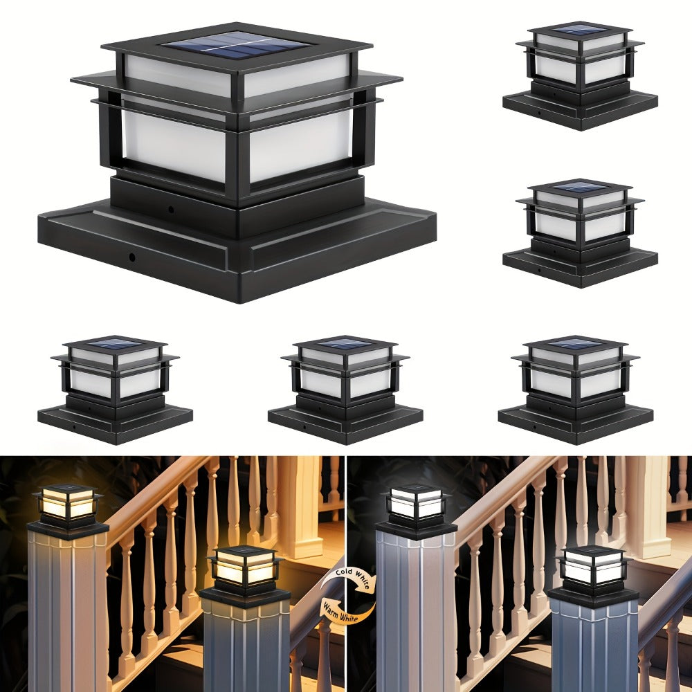 Solar Post Cap Lights for Fence Deck 6 Pack - Outdoor Bright LED for Garden Porch Patio Stair for an Everyday Personal Care Routine