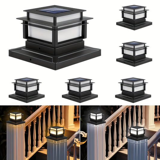 Solar Post Cap Lights for Fence Deck 6 Pack - Outdoor Bright LED for Garden Porch Patio Stair for an Everyday Personal Care Routine