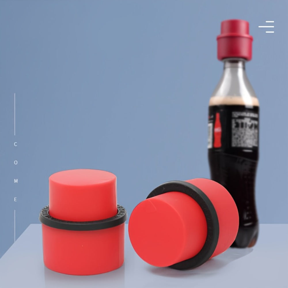 Soda Bottle Caps 3-Pack Carbonation Saver, Squeeze to Restore Bubbles & Lock in Freshness for Home Cooking, Dining and Outdoor Meals