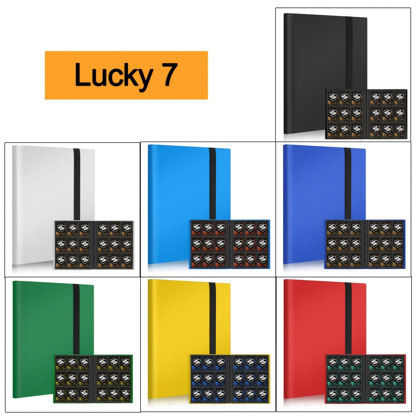 Nine-Pocket Trading Card Binder Bundle with 360-Card Capacity per Binder in Seven-Pack or Ten-Pack Options