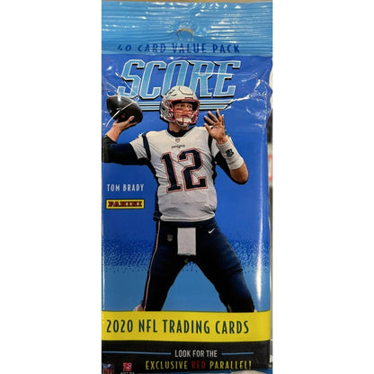NFL Score Football Fat Pack 2020 – 40 Cards Per Pack with Justin Herbert Joe Burrow Jalen Hurts Jordan Love Rookie Card Chase | Official NFL