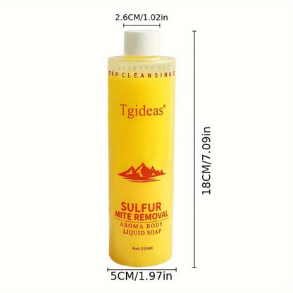 Sulfur Shampoo & Body Wash 2-in-1 Set – Scented Sulfur Soap Cleansing Liquid for Gentle Daily Scalp Purifying & Full Body Cleansing | Creamy