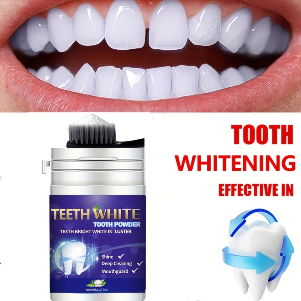 Baking Soda Tooth Powder with Honeysuckle & Mint Extract, Natural Teeth Whitening, Stain Removal & Fresh