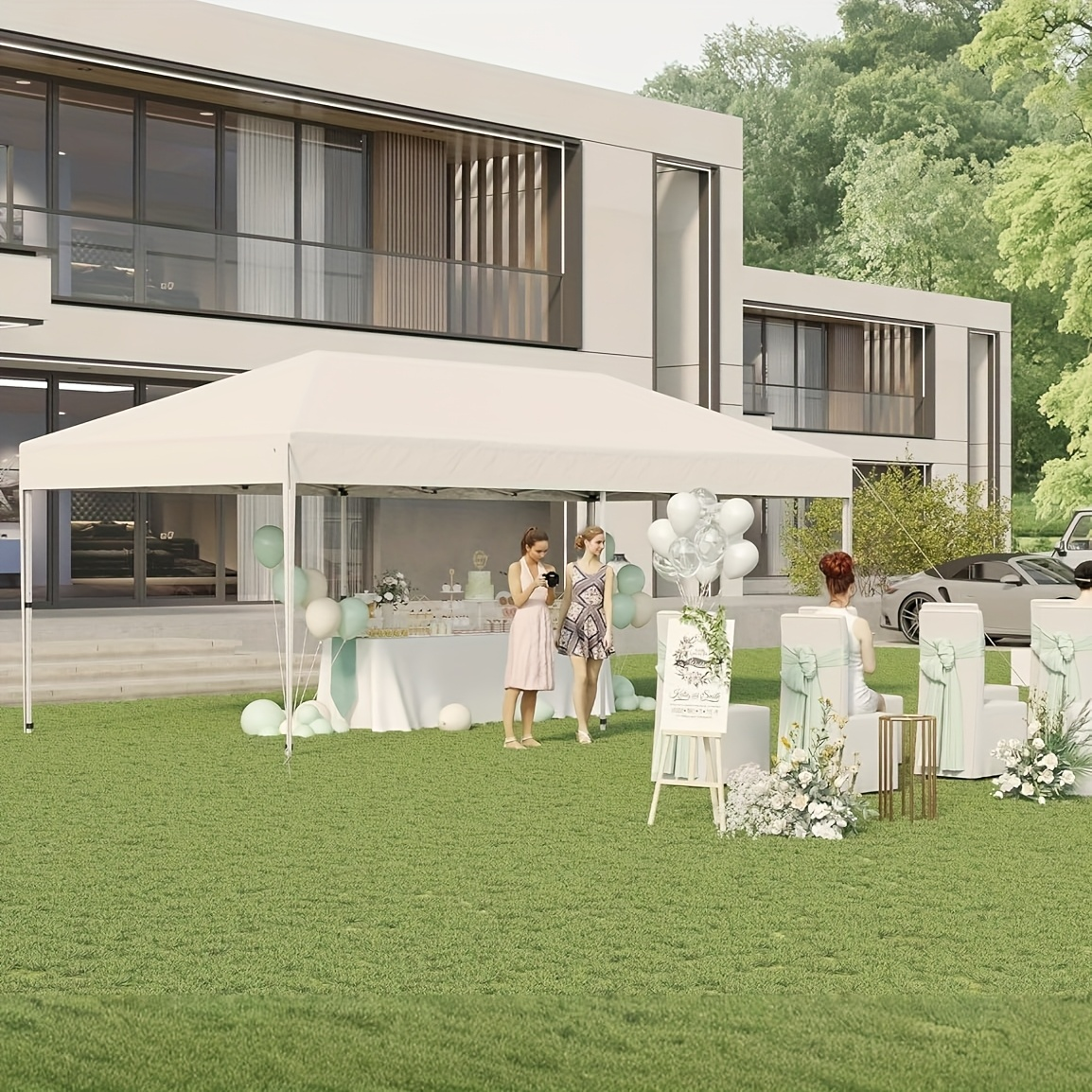 10'x20' Instant Canopy Tent - High Quality Pop-Up Event Shelter with Sidewalls, Portable Outdoor Party tent for Weddings