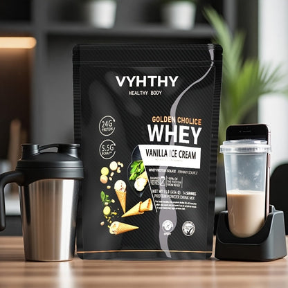 Whey Protein Powder Isolated & Hydrolyzed Blend with BCAAs, Low Carb Sports Nutrition Shake for Women