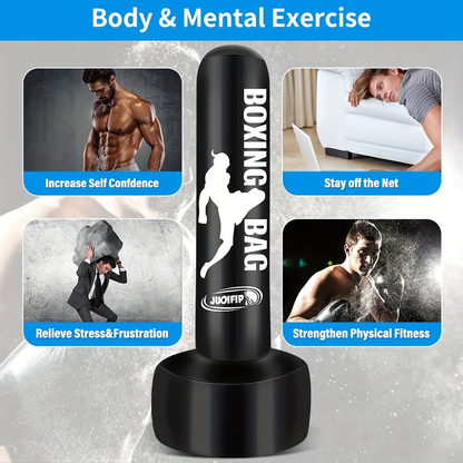 Freestanding Punching Bag 69" Heavy Bag with Stand – Inflatable Kickboxing Bag for MMA, Muay Thai & Fitness Training