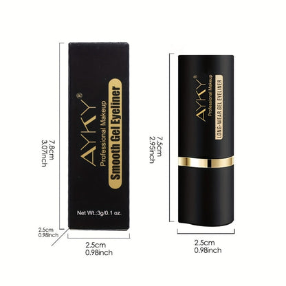 Waterproof Eyeliner Pencil 2-Pack for Women – Smudge-Proof Sweat-Resistant Black Liner, for Makeup, Travel and Everyday Vanity Use