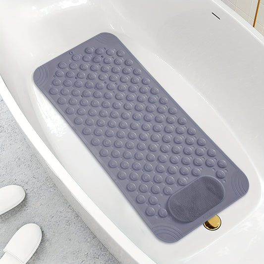 Textured Shower Bath Mat in 14.2 x 27.5 or 19.7 x 31.5-Inch Sizes and Six Color-and-Size Combinations