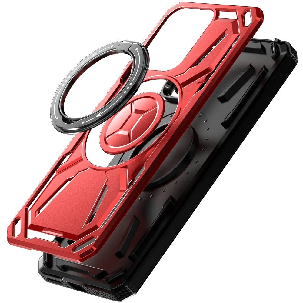 Phone Case Ring Stand Cover with Tempered Glass Protector for Moto G Power 5G 2025 in Five Colors