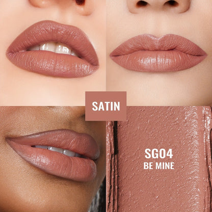 Oulac Nude Satin Lipstick Set 12g Each – Lightweight Moisturizing Full Coverage Cream-to-Satin Formula, Skin-Flattering Nude Lip Color