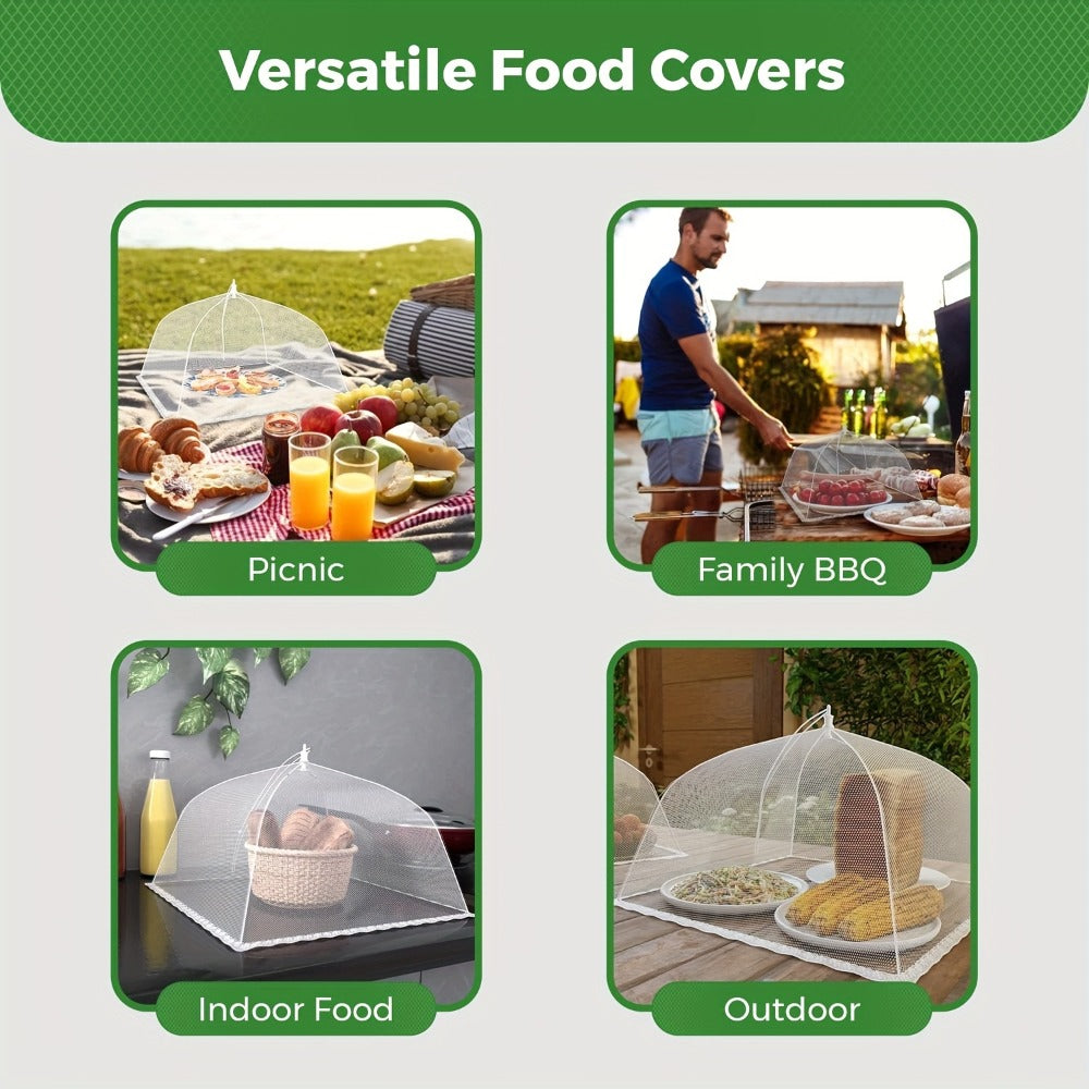 Pop-Up Mesh Food Covers for Outdoor Use – Large Collapsible Tent Covers for Picnic, BBQ, Buffet & Gatherings (3pcs / 9pcs)