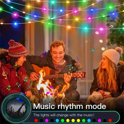 String Lights, RGB App-and-Remote-Control Fairy Lights with Music Sync, USB Power, IP65 Rating and Three Length Options