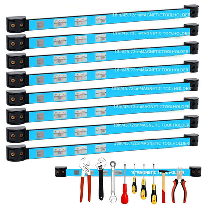 Magnetic Tool Bar Wall Mount Tool Holder 12/18 Inch, Iron Magnetic Knife Strip & Tool Rack for Kitchen