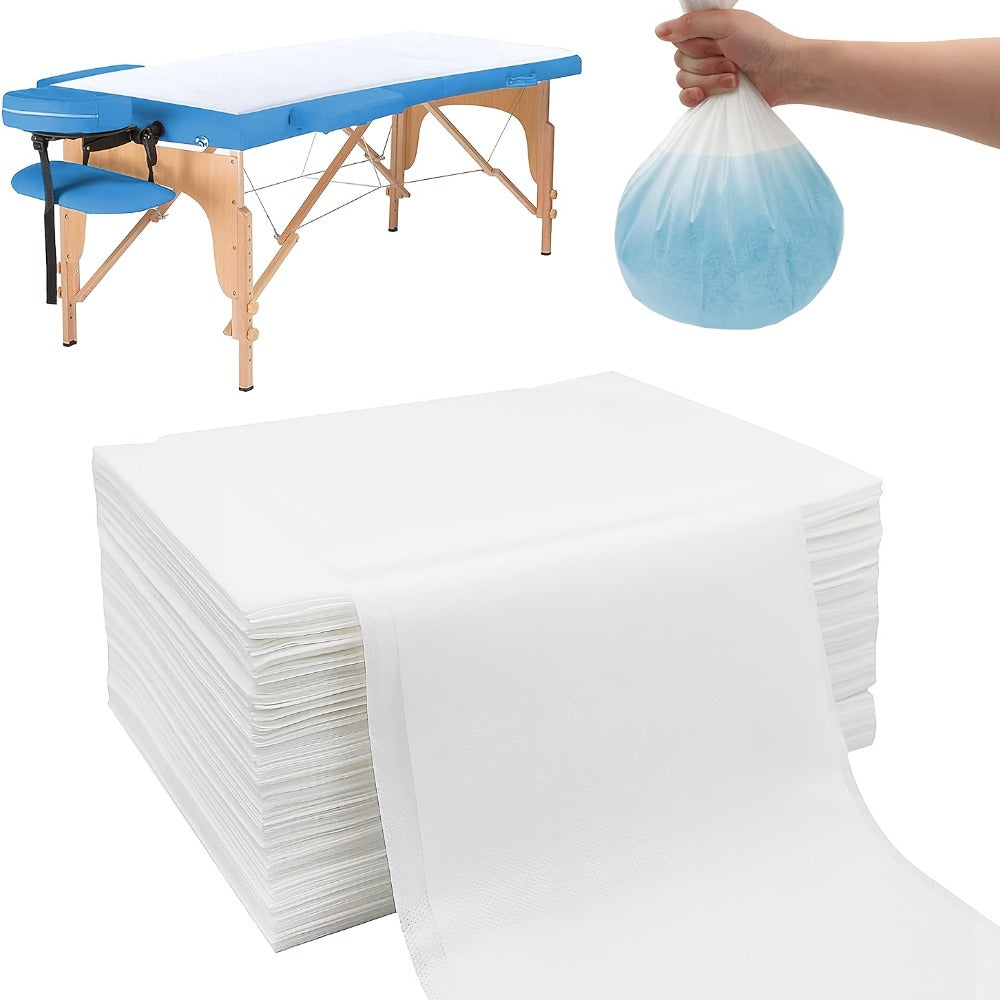 Disposable Massage Table Sheets 100-Pack Non-Woven Spa Bed Cover – Stain-Resistant Single-Use Table Liner for Massage Therapists