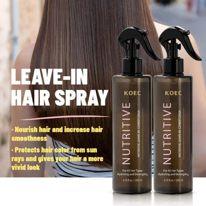 Keratin Biotin Leave-In Conditioner 6.76oz, Anti-Frizz Detangler with Argan Oil & Plant Extracts