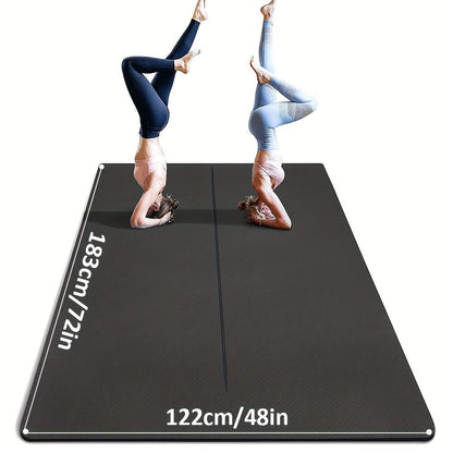 Thick TPE Exercise Gymnastics Mat 72"x48" – Extra Thick Non-Slip Surface for Yoga, Pilates, Home & Outdoor Fitness Training