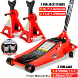 3Ton Dual Pumps+Stands RED