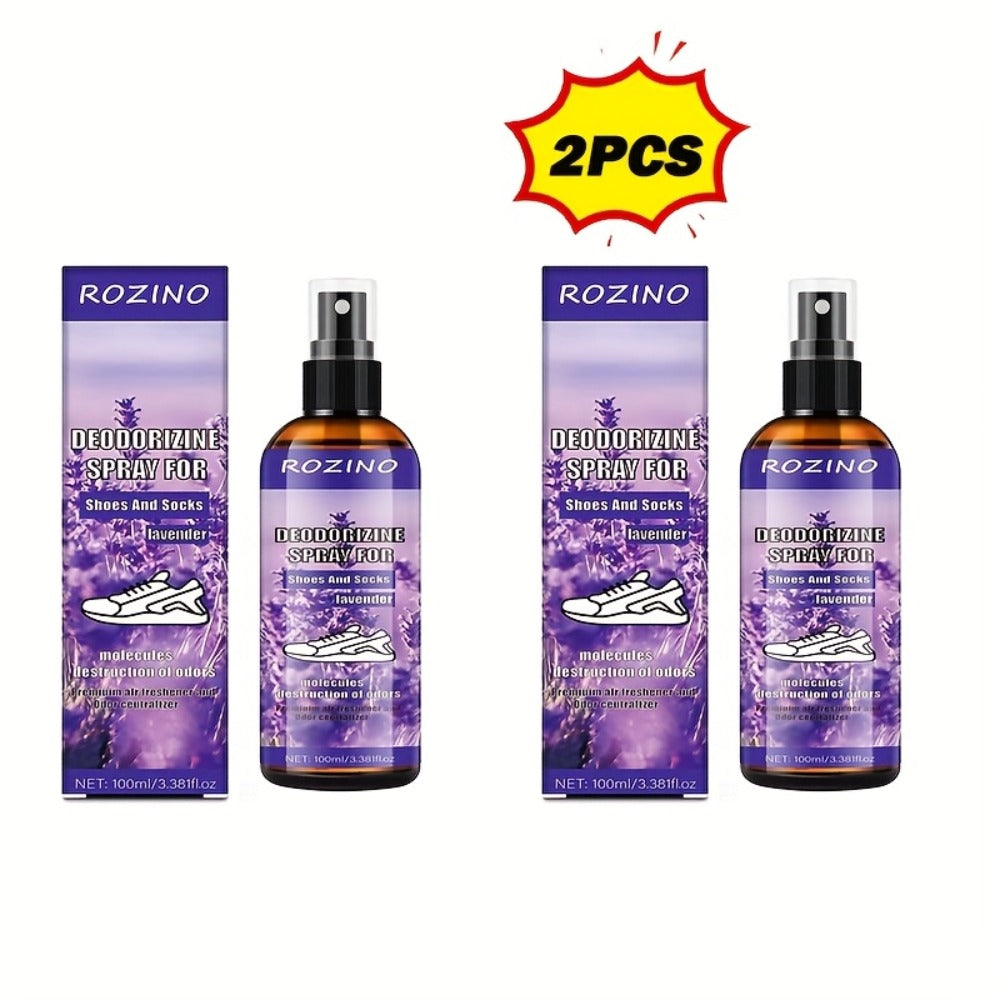 Foot Deodorizer Spray for Feet Socks & Shoes, Lavender Scent, Fast-Drying Odor Control, Glycerin Formula