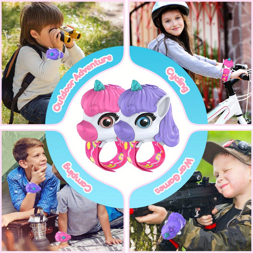 Unicorn Walkie Talkies for Kids 2 Pack, Glow in the Dark, Long Range 2-Way Radio Toy for Boys & Girls Ages 3-12