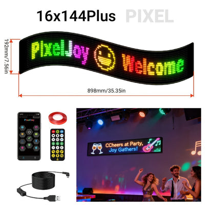 Bendable LED Display Screen App & Remote Control - Ultra-Thin 2mm Flexible LED Matrix Panel for an Everyday Personal Care Routine