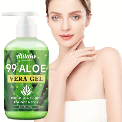99% Pure Aloe Vera Gel 200ml / 7oz Fresh-Harvested Within 12 Hours for Bath Time, Home Spa and Personal Care