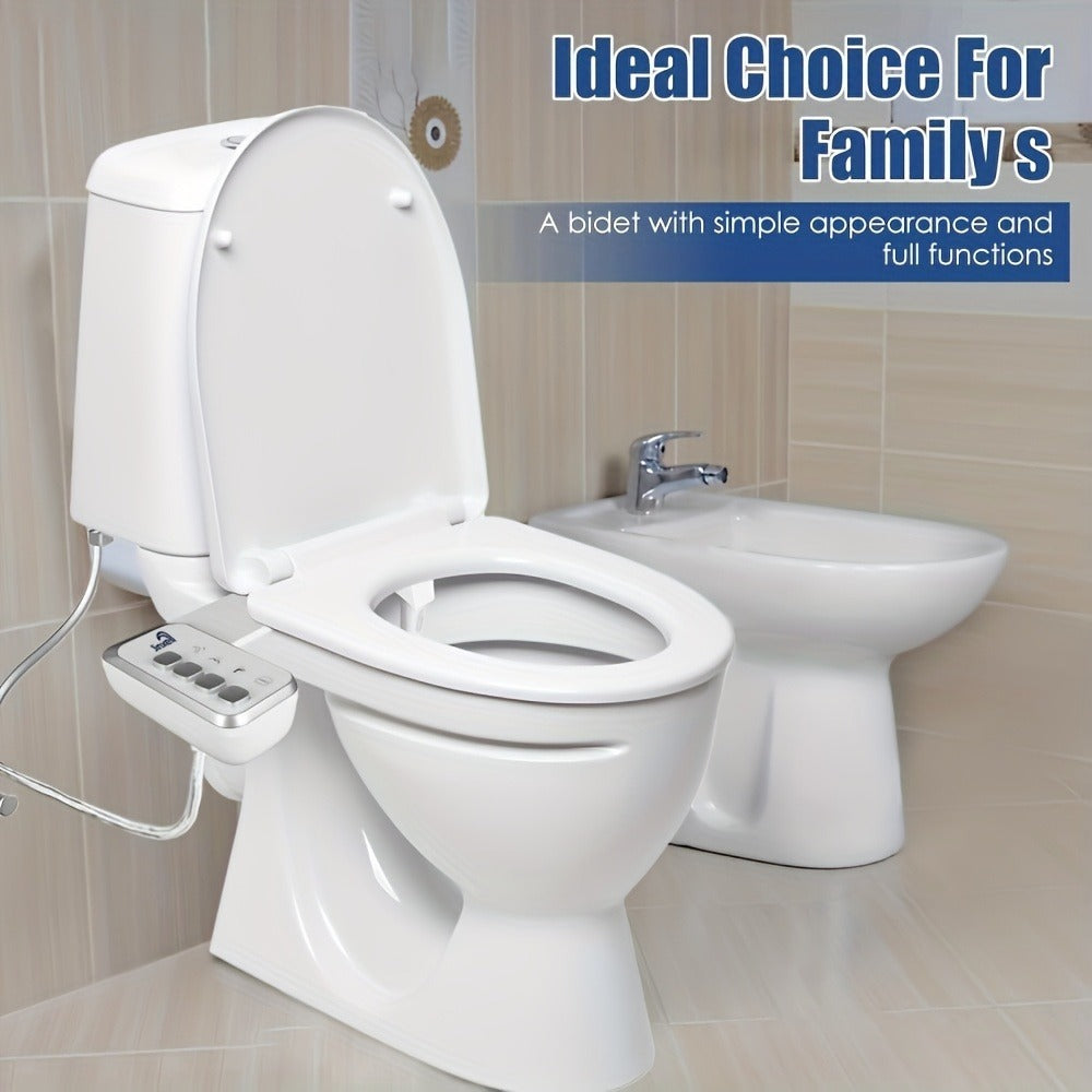 Bidet Attachment for Toilet Ultra-Slim, Non-Electric Cold Water Sprayer, Retractable Self-Cleaning Nozzle