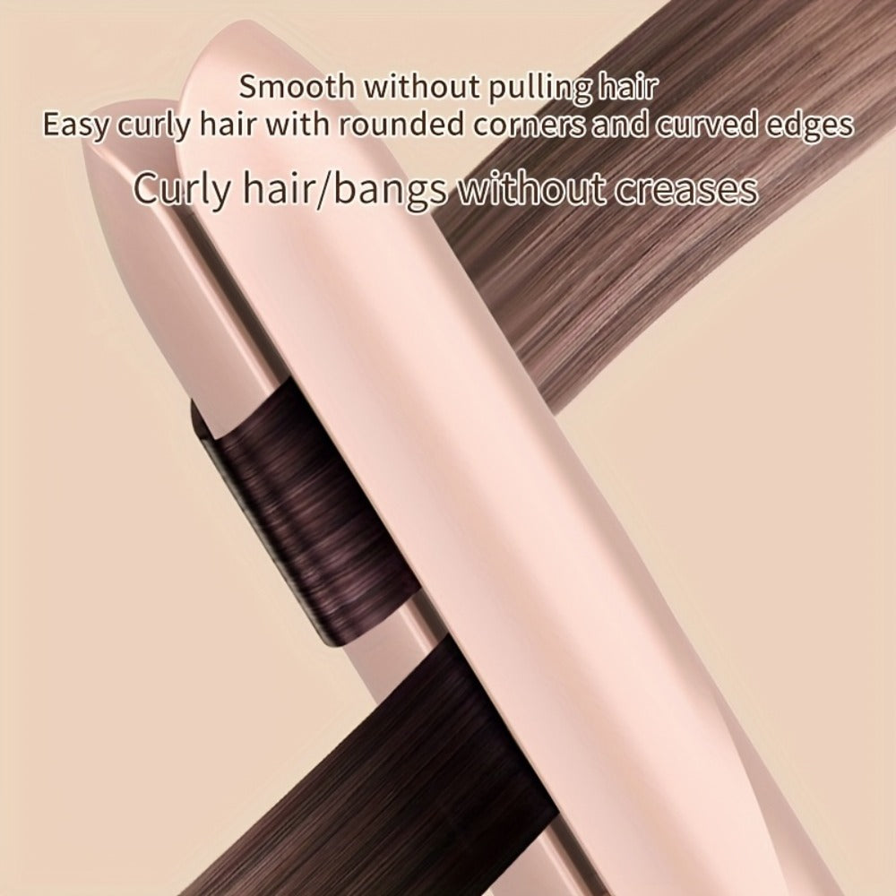 Wireless Hair Straightener and Curling Iron 2-in-1 Ceramic Cordless Hair Styler USB-C for Home, Travel and Salon Hair Styling