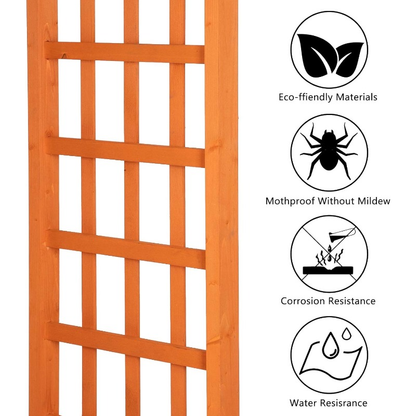 Teak Wood Pergola Arbor 85" Wedding Arch Garden Climbing Trellis for Garden, Patio and Yard Use