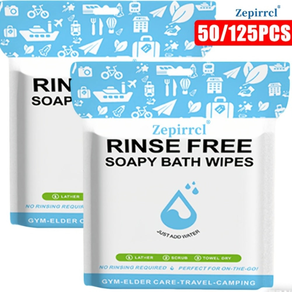 Disposable Bath Wipes No Rinse Body Wipes 11.81x11.81 Inch Large Shower Wipes for Travel for Entryways, Bedrooms and Living Spaces