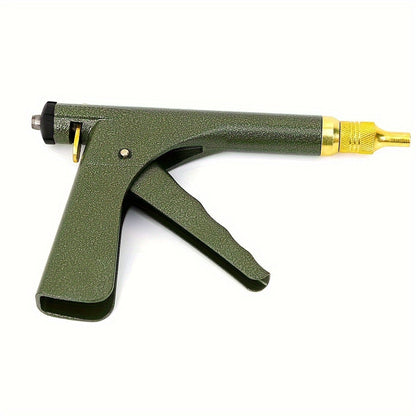 Tubeless Tire Repair Gun Kit with Mushroom Plug & Probe Nozzle, Spring-Loaded Puncture Fix Tool for Cars Trucks SUVs Travel Trailers & Fifth