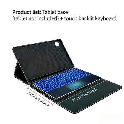 Black or Pink Backlit Touchpad Keyboard Folio for Samsung Galaxy Tab A9+ 11-Inch with Detachable Design