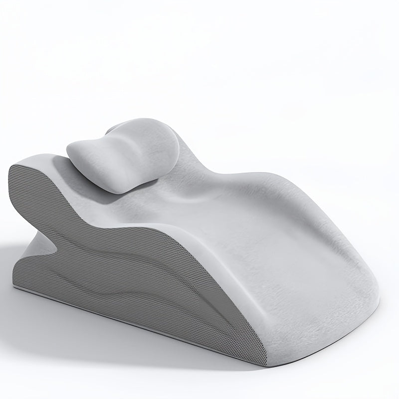 Bed Pillow Contoured Memory Foam Reading Cushion with Removable Washable Cover in Seven Colors