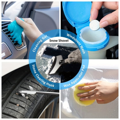 Car Cleaning Kit in 19 or 41-Piece Options with Brushes, Towels, Bucket and Selected Vacuum Tools