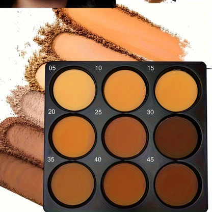9 Color Contour Palette Matte Waterproof Full Coverage Concealer Eyeshadow Foundation Primer Oil Control 3D Face Sculpting Natural Makeup