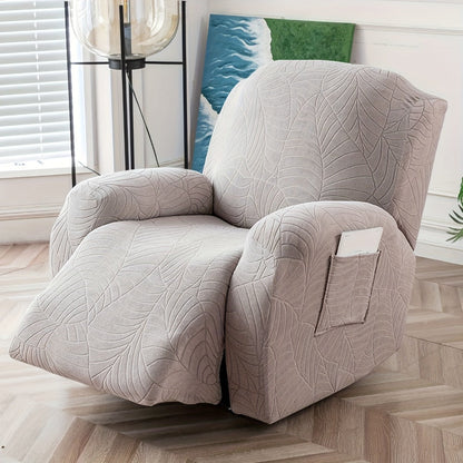 Sofa Cover Big-Leaf Jacquard High-Stretch Recliner Slipcover for 1, 2 or 3 Seats and Console Loveseats